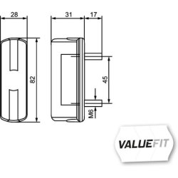 Number Plate Light HELLA 2KA 357 014-001