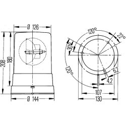 Rotating Beacon HELLA 2RL 006 295-111 OE Ref 131 0721