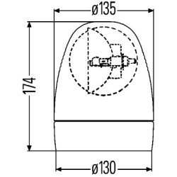 Rotating Beacon HELLA 2RL 007 337-021 OE Ref 7.521.423.000.0