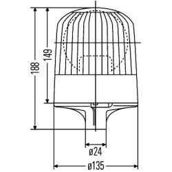 Rotating Beacon HELLA 2RL 007 551-021 OE Ref ZF252070151