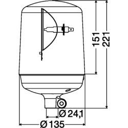 Rotating Beacon HELLA 2RL 008 060-011 OE Ref 2121 602077