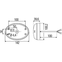 Tail Light HELLA 2SB 343 390-091 OE Ref 556440