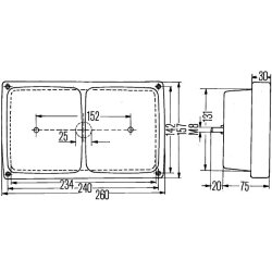 Tail Light HELLA 2SD 004 431-011 OE Ref 1 934 230