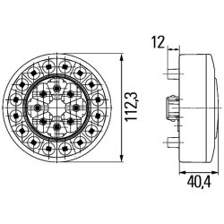 Tail Light HELLA 2SD 009 362-201 OE Ref 48087876 HELLA