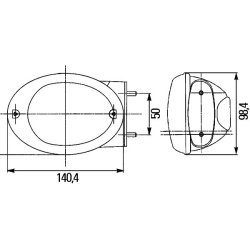 Tail Light HELLA 2SD 343 130-807 OE Ref 7.526.335.000.0