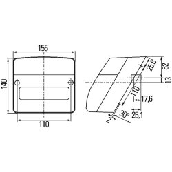 Tail Light HELLA 2SD 996 030-021 OE Ref 1-34-676-001
