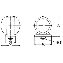 End Outline Marker Light HELLA 2TJ 001 633-211 OE Ref 111.9849