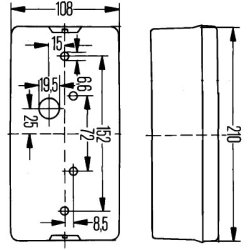 Tail Light HELLA 2VP 006 040-301 OE Ref 152 1141