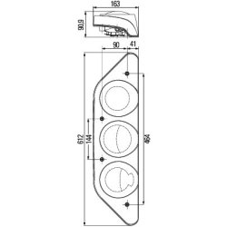Tail Light HELLA 2VP 343 520-061 OE Ref 9930703