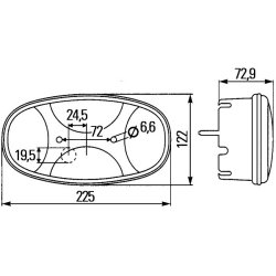 Tail Light HELLA 2VP 343 640-097 OE Ref 090 6605 HELLA