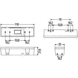 Flash Beacon Light HELLA 2XD 009 048-021 OE Ref 11041554