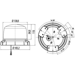 Rotating Beacon HELLA 2XD 012 480-011 OE Ref 301005-02313