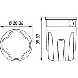 Flash Beacon Light HELLA 2XD 014 564-601 OE Ref 144448