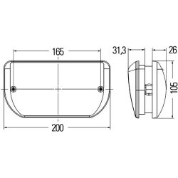 Entry Light HELLA 2XT 007 945-027 OE Ref 0417164