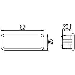 Door Open Warning Light HELLA 2XT 009 098-107