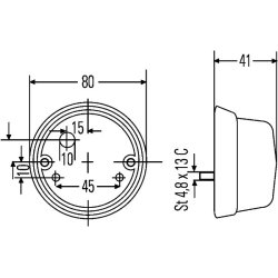 Reverse Light HELLA 2ZR 001 421-101 OE Ref 0036652