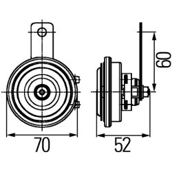 Signal Horn HELLA 3AL 922 196-011 OE Ref RG26853361 HELLA