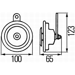 Signal Horn HELLA 3AL 922 300-207 OE Ref AT 22 6281 HELLA