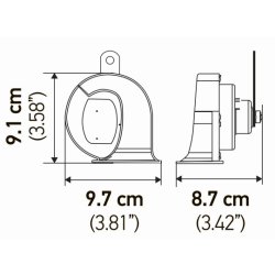 Trumpet Horn HELLA 3FH 940 800-821
