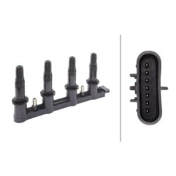 Ignition Coil HELLA 5DA 358 000-241 OE Ref 1677082880