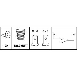 Stop Light Switch HELLA 6DF 007 669-001 OE Ref 105 00 45 200 00/00