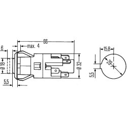 Hazard Warning Light Switch HELLA 6HF 001 579-011 OE Ref TP07007002 HELLA