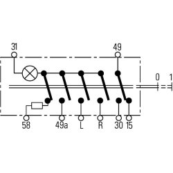 Hazard Warning Light Switch HELLA 6HH 004 175-021 OE Ref 007 545 38 24