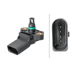 Boost Pressure Sensor HELLA 6PP 009 400-251 OE Ref 1J0 145 770 L
