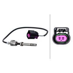 Exhaust Temperature Sensor HELLA 6PT 010 376-411 OE Ref 12623114