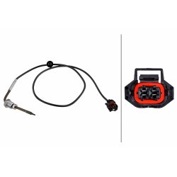 Exhaust Gas Temperature Sensor HELLA 6PT 010 376-751 OE Ref 25183665