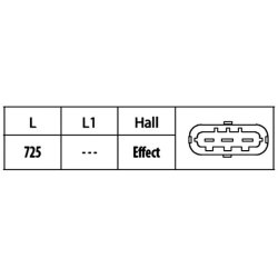 Camshaft Position Sensor HELLA 6PU 009 121-861 OE Ref 46469912