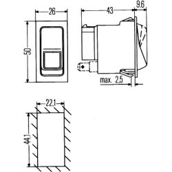 Switch HELLA 6RH 004 570-191 OE Ref 1 430 109 0 HELLA