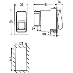 Switch HELLA 6RH 007 832-391 OE Ref B94.05183 HELLA