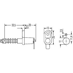 Door Contact Switch HELLA 6ZF 007 239-001 OE Ref 753-SCH161