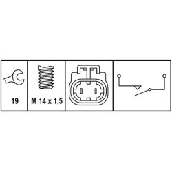 Reverse Light Switch HELLA 6ZF 008 621-291 OE Ref A 470 545 41 00