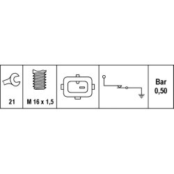Oil Pressure Switch HELLA 6ZL 003 259-591 OE Ref 1131.82