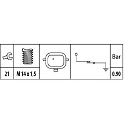 Oil Pressure Switch HELLA 6ZL 003 259-901 OE Ref 82 00 367 215