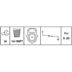 Oil Pressure Switch HELLA 6ZL 009 600-081 OE Ref 1 226 188