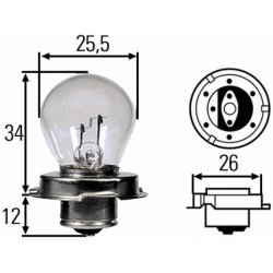 Headlight Bulb HELLA 8GA 008 899-061