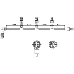Side Marker Light Connecting Cable HELLA 8KB 340 820-411 OE Ref 1085242