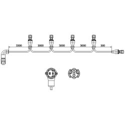 Side Marker Light Connecting Cable HELLA 8KB 340 820-421 OE Ref 1085240
