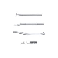 Exhaust Middle Section HELLA 8LC 366 023-311 OE Ref 96041781