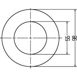 Reflector HELLA 8RA 008 405-007 OE Ref 826-RS 007