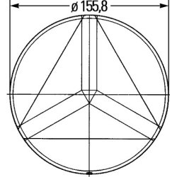 Reflector HELLA 8RA 343 220-007 OE Ref 1282575 SELBSTKL.