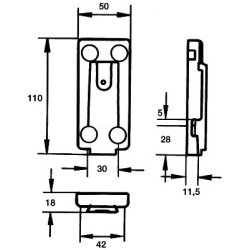 Exterior Mirror Baseplate HELLA 9BP 561 006-012 OE Ref 81.63731.0232