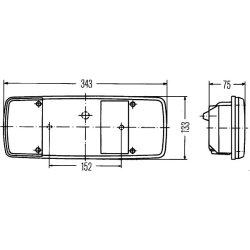 Rear Tail Light Lens HELLA 9EL 122 689-051 OE Ref 283 945 095 C HELLA