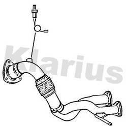 Exhaust Pipe KLARIUS 301858 OE Ref 8L9253091C