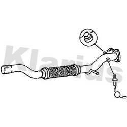 Exhaust Pipe KLARIUS 302127 OE Ref 1419053K10