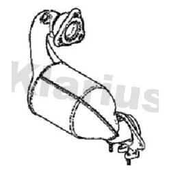 Catalytic Converter KLARIUS 312517 OE Ref 208A01858R