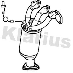 Catalytic Converter KLARIUS 321595 OE Ref 3204008